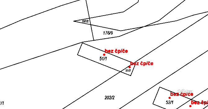 Pavlov 44915608 na parcele st. 51/1 v KÚ Lechovice u Pavlova, Katastrální mapa