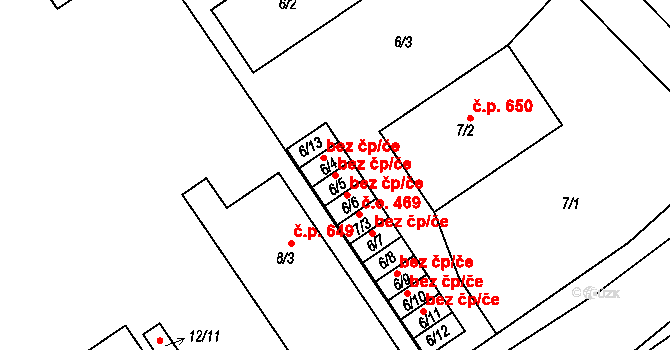 Bučovice 50127608 na parcele st. 6/5 v KÚ Bučovice, Katastrální mapa