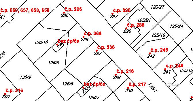 Lobeček 230, Kralupy nad Vltavou na parcele st. 237 v KÚ Lobeček, Katastrální mapa