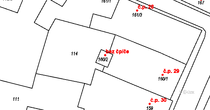 Rožďalovice 97792608 na parcele st. 160/2 v KÚ Rožďalovice, Katastrální mapa