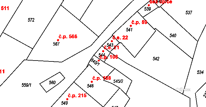 Šitbořice 21, Katastrální mapa