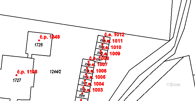 Lipník nad Bečvou I-Město 1011, Lipník nad Bečvou na parcele st. 2383 v KÚ Lipník nad Bečvou, Katastrální mapa