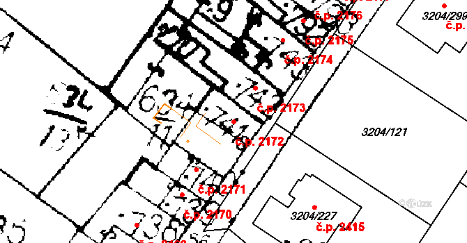 Podlusky 2172, Roudnice nad Labem na parcele st. 741 v KÚ Podlusky, Katastrální mapa