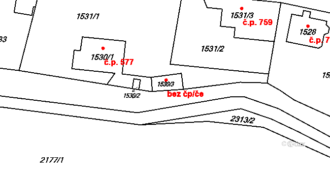 Velká Bystřice 47388609 na parcele st. 1530/3 v KÚ Velká Bystřice, Katastrální mapa