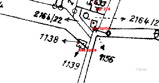 Písek 79002609 na parcele st. 1139 v KÚ Písek u Jablunkova, Katastrální mapa