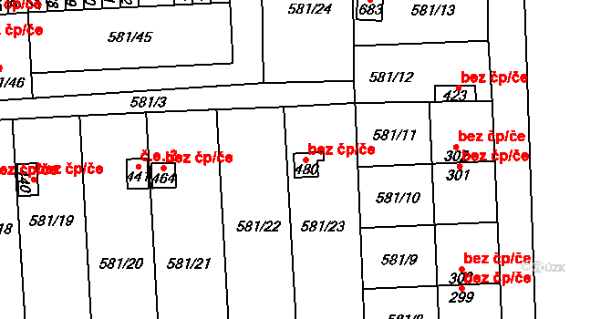 Bohušovice nad Ohří 92054609 na parcele st. 480 v KÚ Bohušovice nad Ohří, Katastrální mapa