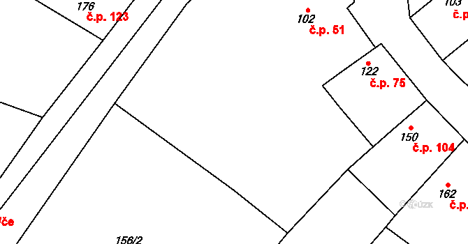 Milostín 51 na parcele st. 102 v KÚ Milostín, Katastrální mapa