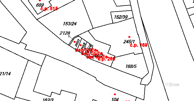 Úšovice 260, Mariánské Lázně na parcele st. 245/2 v KÚ Úšovice, Katastrální mapa