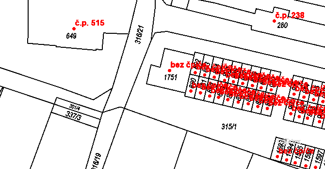 Rožmitál pod Třemšínem 38660610 na parcele st. 1751 v KÚ Rožmitál pod Třemšínem, Katastrální mapa
