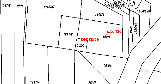 Morašice 102318611 na parcele st. 152/2 v KÚ Morašice, Katastrální mapa
