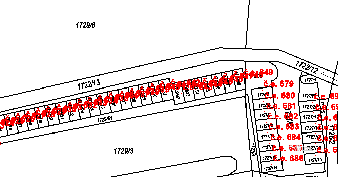Miřetice u Klášterce nad Ohří 642, Klášterec nad Ohří na parcele st. 1729/31 v KÚ Miřetice u Klášterce nad Ohří, Katastrální mapa
