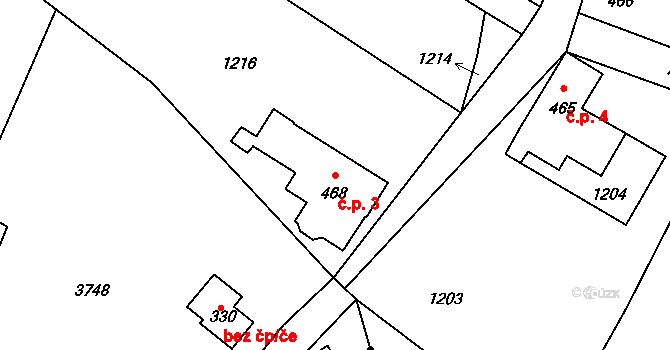 Čížkovice 1.díl 3, Maršovice na parcele st. 468 v KÚ Maršovice u Jablonce nad Nisou, Katastrální mapa
