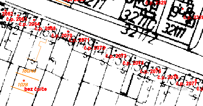 Podlusky 2073, Roudnice nad Labem na parcele st. 140 v KÚ Podlusky, Katastrální mapa