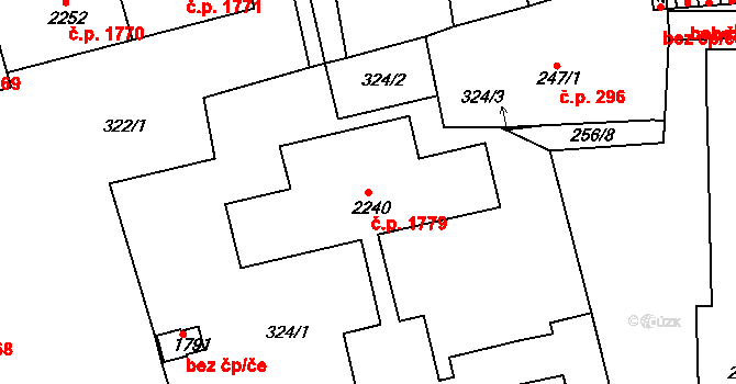 Česká Třebová 1779 na parcele st. 2240 v KÚ Česká Třebová, Katastrální mapa