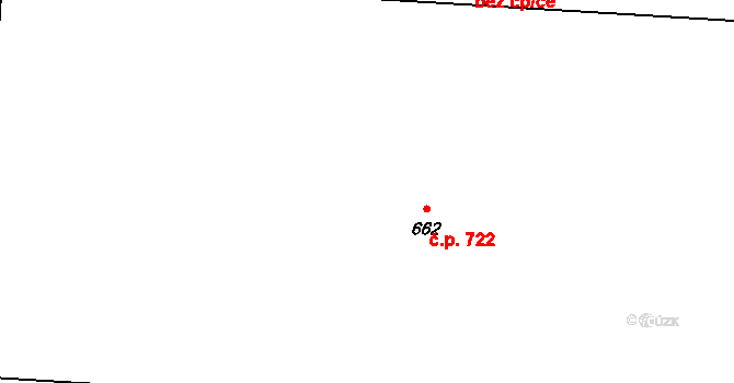 Kdyně 722 na parcele st. 662 v KÚ Kdyně, Katastrální mapa