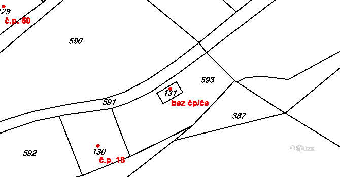Šedivec 39426611 na parcele st. 131 v KÚ Šedivec, Katastrální mapa