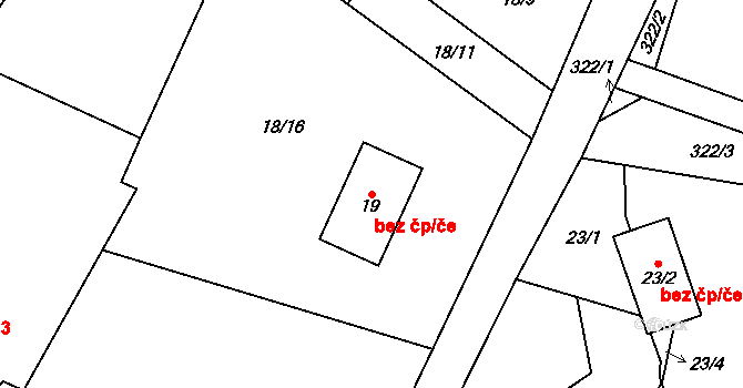 Libčany 40284611 na parcele st. 19 v KÚ Libčany, Katastrální mapa