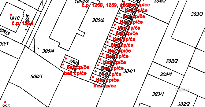 Nový Bydžov 40287611 na parcele st. 1706 v KÚ Nový Bydžov, Katastrální mapa