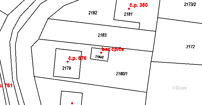 Bohumín 43947611 na parcele st. 2180/2 v KÚ Skřečoň, Katastrální mapa