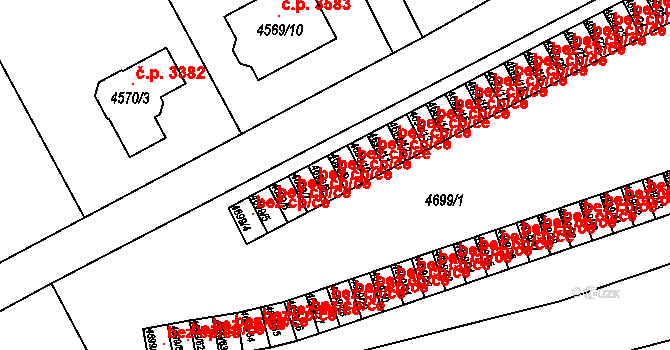 Varnsdorf 45159611 na parcele st. 4699/8 v KÚ Varnsdorf, Katastrální mapa