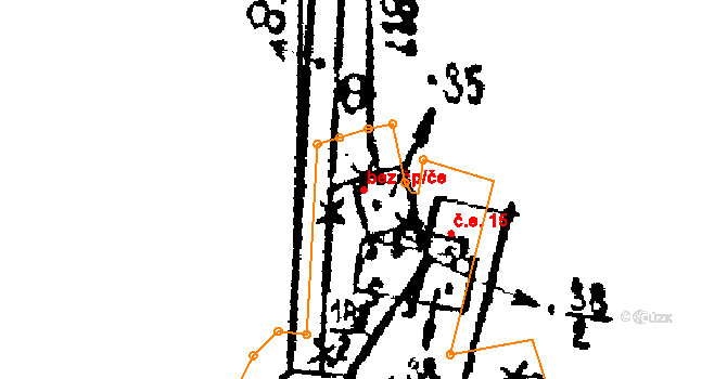 Čachrov 45208611 na parcele st. 35 v KÚ Svinná na Šumavě, Katastrální mapa