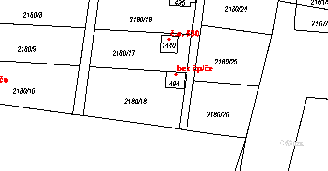 Hroznětín 45796611 na parcele st. 494 v KÚ Hroznětín, Katastrální mapa