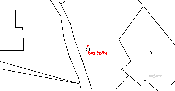 Pšov 45839611 na parcele st. 13 v KÚ Borek u Štědré, Katastrální mapa