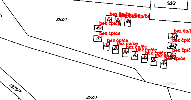 Frýdlant nad Ostravicí 46441611 na parcele st. 451 v KÚ Nová Ves u Frýdlantu nad Ostravicí, Katastrální mapa