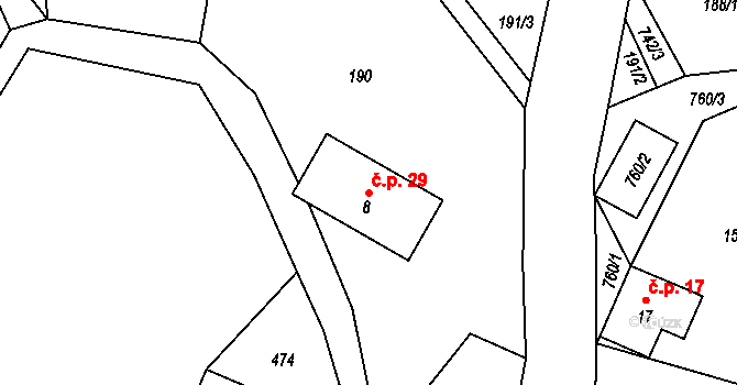 Štědrákova Lhota 29, Ruda nad Moravou na parcele st. 8 v KÚ Štědrákova Lhota, Katastrální mapa