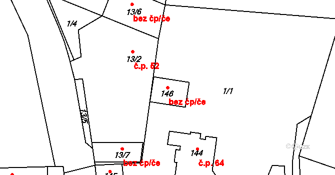 Drhovle 89838611 na parcele st. 146 v KÚ Pamětice u Drhovle, Katastrální mapa