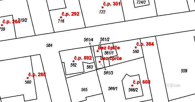 Líně 95661611 na parcele st. 561/2 v KÚ Líně, Katastrální mapa
