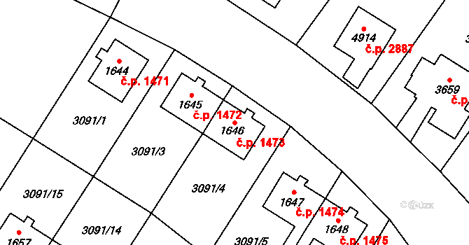 Dvůr Králové nad Labem 1473 na parcele st. 1646 v KÚ Dvůr Králové nad Labem, Katastrální mapa