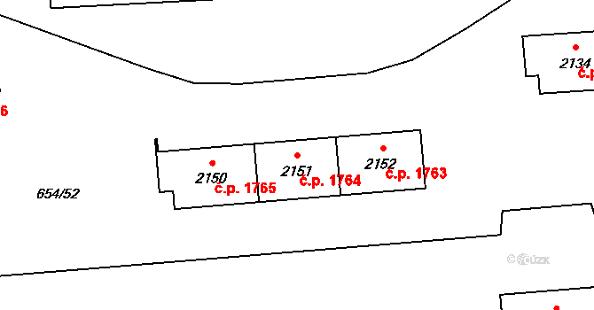 Zábřeh 1764, Ostrava na parcele st. 2151 v KÚ Zábřeh nad Odrou, Katastrální mapa