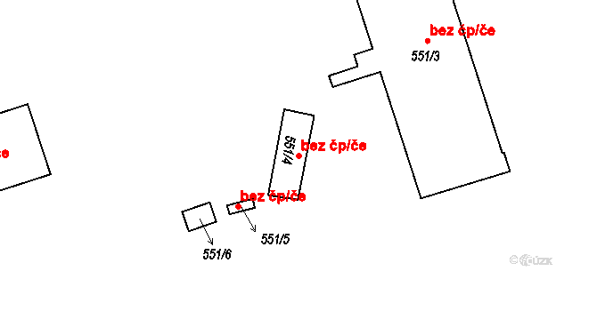 Ústí nad Labem 44702612 na parcele st. 551/4 v KÚ Neštěmice, Katastrální mapa