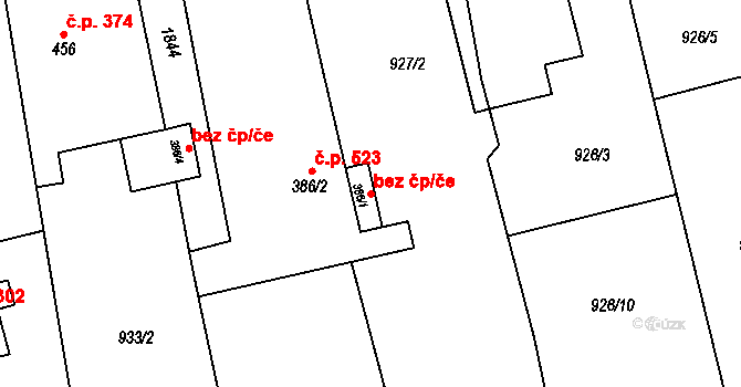 Staňkov 45228612 na parcele st. 386/1 v KÚ Staňkov-ves, Katastrální mapa