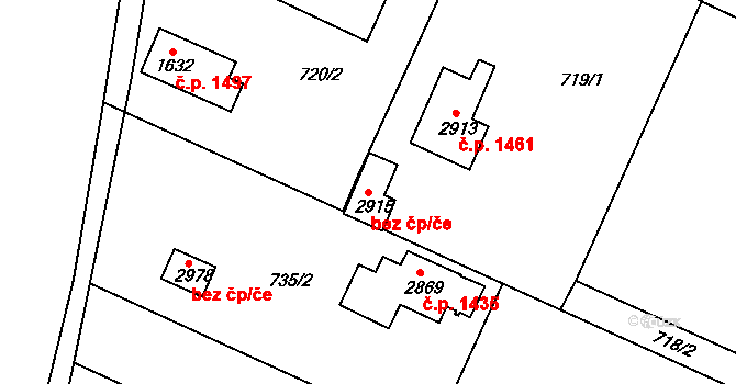 Neratovice 45419612 na parcele st. 2915 v KÚ Neratovice, Katastrální mapa