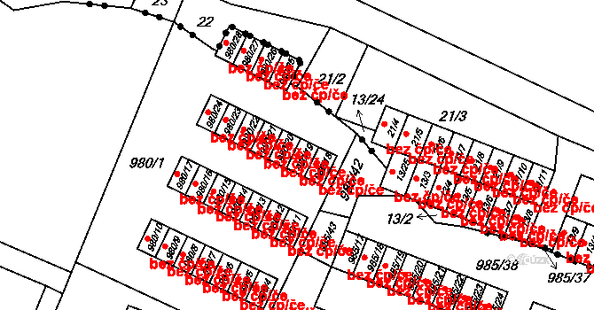 Liberec 48075612 na parcele st. 980/19 v KÚ Rochlice u Liberce, Katastrální mapa