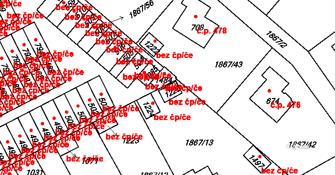 Zliv 48272612 na parcele st. 1225 v KÚ Zliv u Českých Budějovic, Katastrální mapa