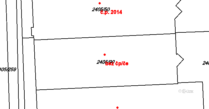 Pelhřimov 48457612 na parcele st. 2405/90 v KÚ Pelhřimov, Katastrální mapa