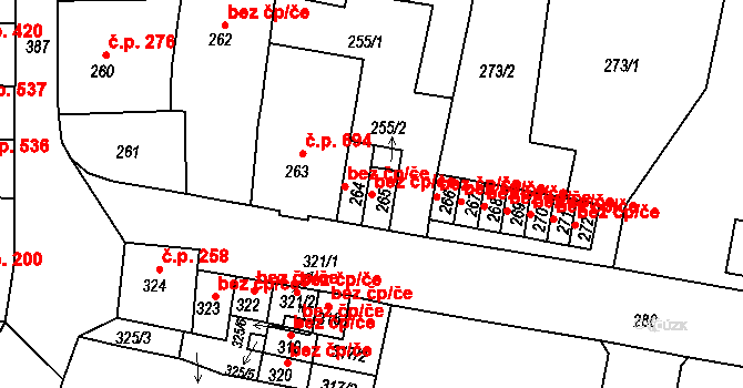 Duchcov 50082612 na parcele st. 265 v KÚ Duchcov, Katastrální mapa