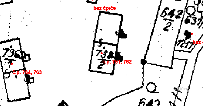 Libina 761,762 na parcele st. 5418 v KÚ Horní Libina, Katastrální mapa