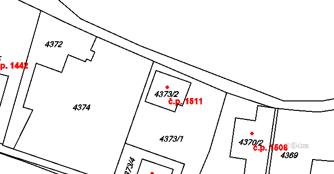 Zábřeh 1511 na parcele st. 4373/2 v KÚ Zábřeh na Moravě, Katastrální mapa