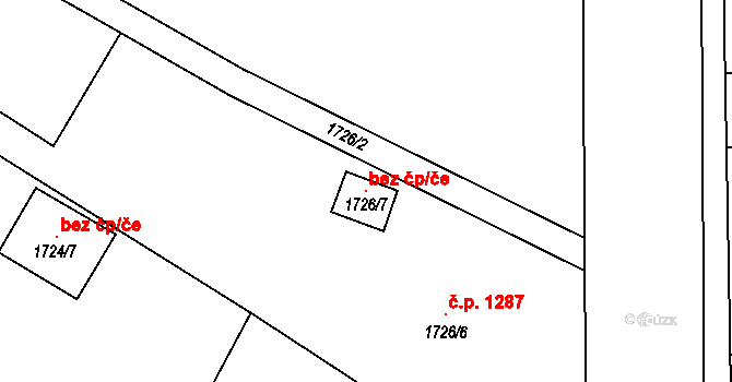 Orlová 106930613 na parcele st. 1726/7 v KÚ Horní Lutyně, Katastrální mapa