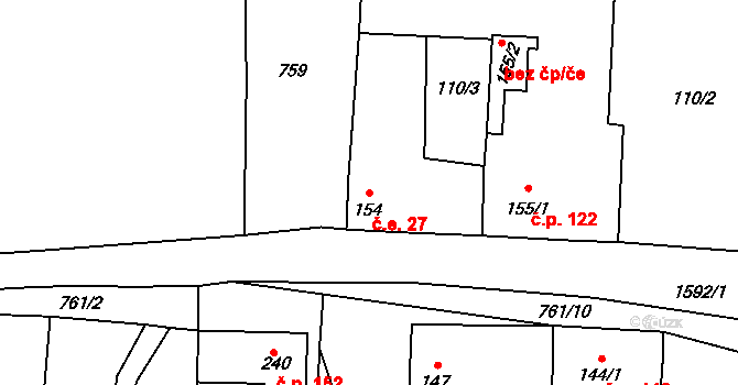 Oráčov 123, Katastrální mapa