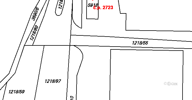 Rakovník 43003613 na parcele st. 2408/3 v KÚ Rakovník, Katastrální mapa
