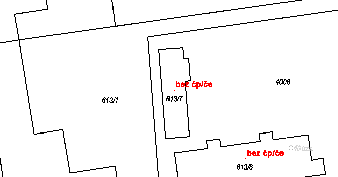 Lipník nad Bečvou 43142613 na parcele st. 613/7 v KÚ Lipník nad Bečvou, Katastrální mapa