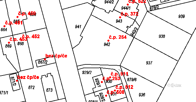 Třemošná 726, Katastrální mapa
