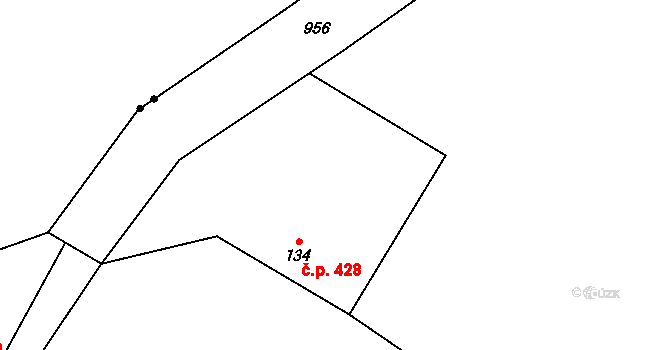 Rokytnice v Orlických horách 428 na parcele st. 134 v KÚ Panské Pole, Katastrální mapa
