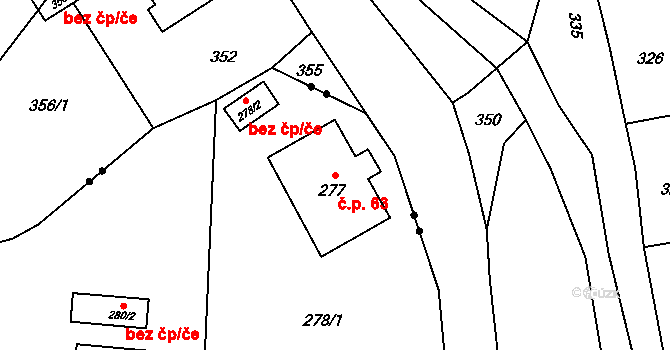 Janovice 63, Rýmařov na parcele st. 277 v KÚ Janovice u Rýmařova, Katastrální mapa