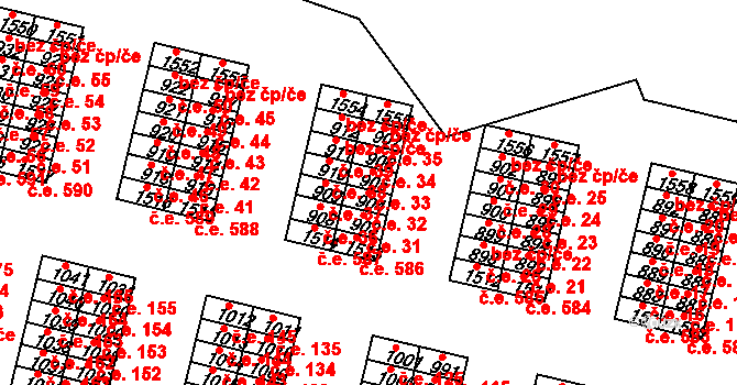 Řetenice 32, Teplice na parcele st. 904 v KÚ Teplice-Řetenice, Katastrální mapa